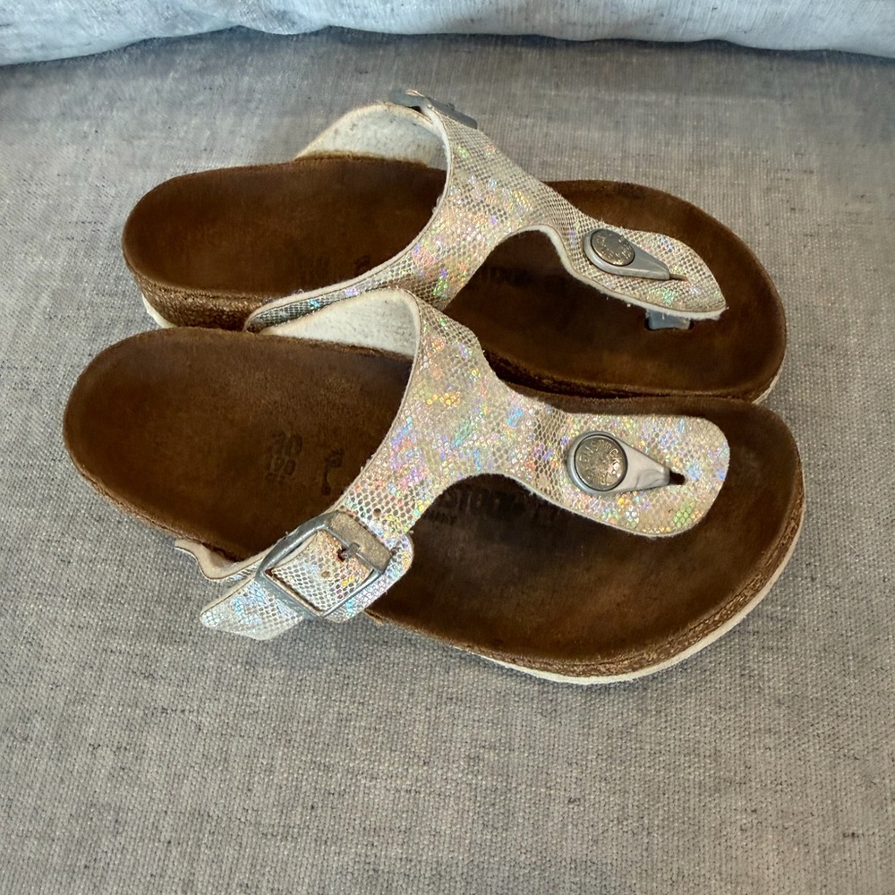 Birkenstock Girls Holographic Glitter Sandals